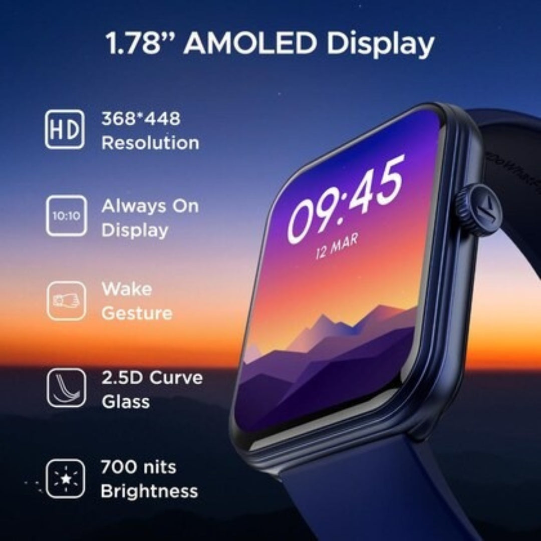 boAt Xtend Plus Smartwatch | 1.78" AMOLED Display, Advanced BT Calling Smartwatch-openbox