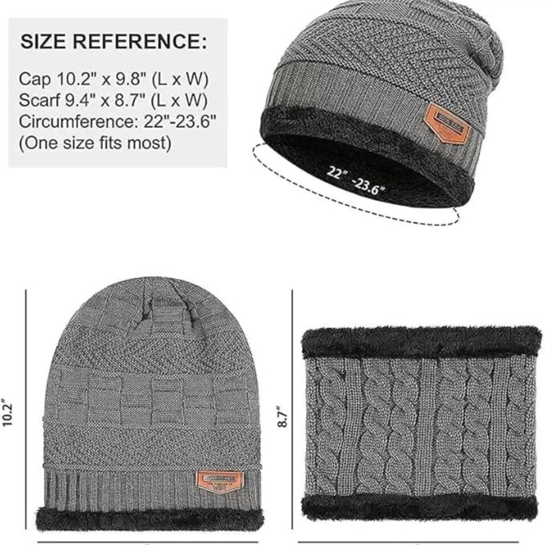 Winter Woolen Cap for Men & Women | Warm Knitted Beanie | Soft & Stretchable | Unisex Winter Cap for Cold Weather