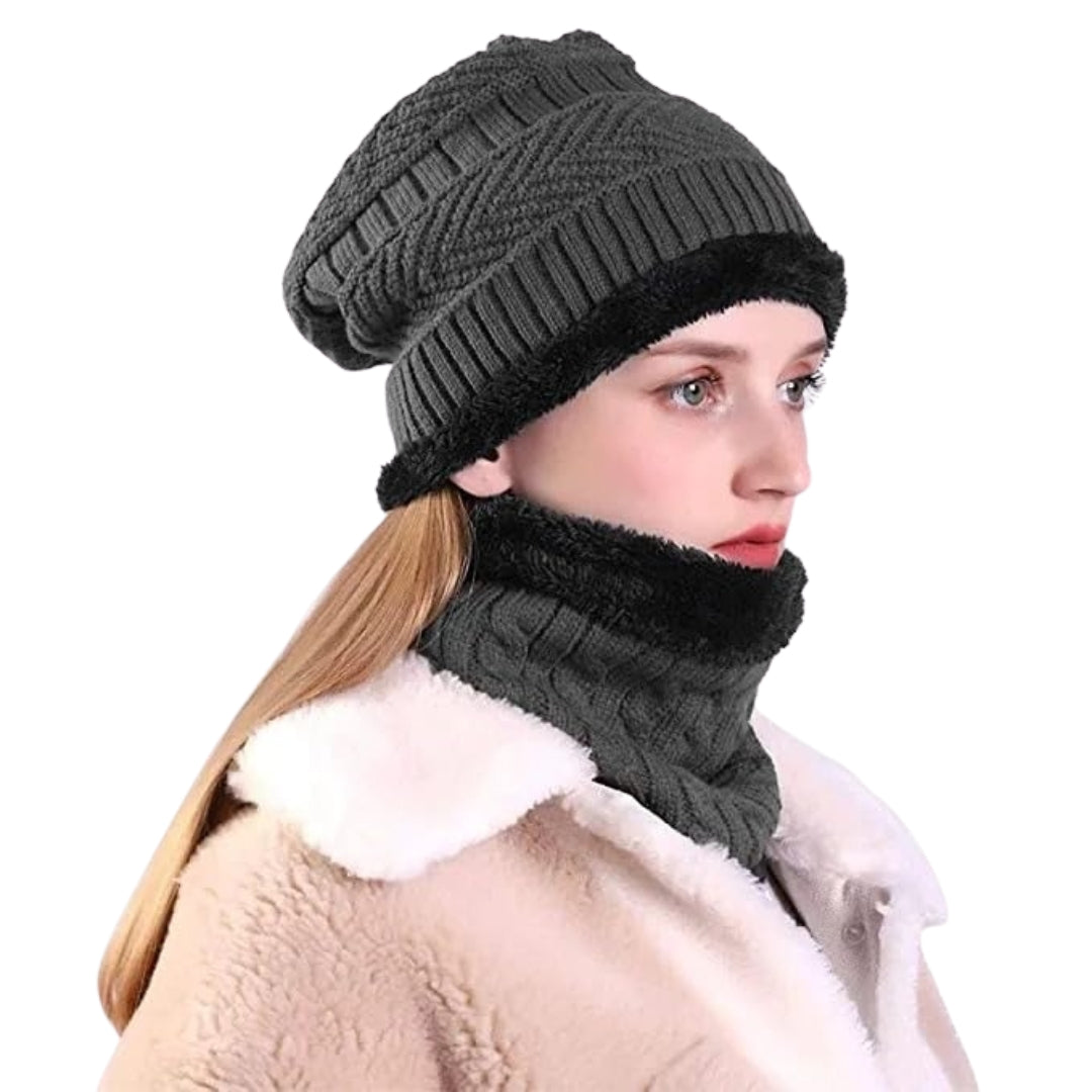 Winter Woolen Cap for Men & Women | Warm Knitted Beanie | Soft & Stretchable | Unisex Winter Cap for Cold Weather