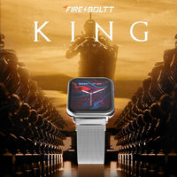Smartwatch with a military-themed background and 'Fire Boltt' branding