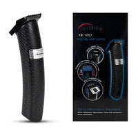 Black hair clipper with packaging displaying Kubra branding and product features.