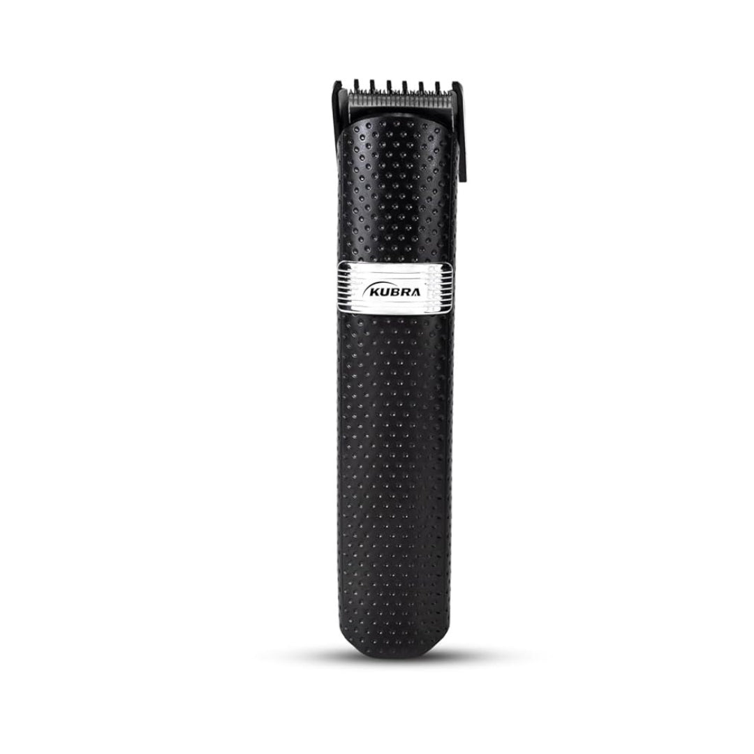 Black hair trimmer with visible brand logo on a white background