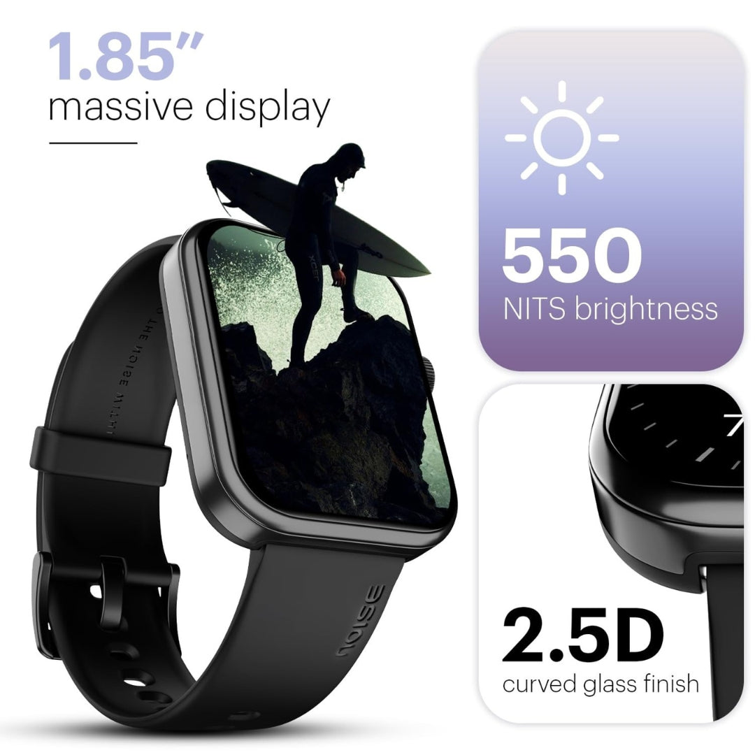 Noise Pulse 2 Max Smartwatch | 1.85″ Display | Bluetooth Calling | 10-Day Battery | 550 NITS Brightness | 100 Sports Modes | Smart Watch for Men & Women