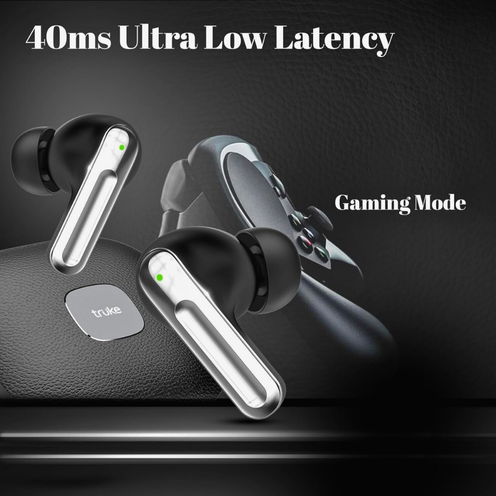 truke Mega 9 True Wireless Earbuds with 70H Battery, 24-Bit Lossless Audio & ENC Mics