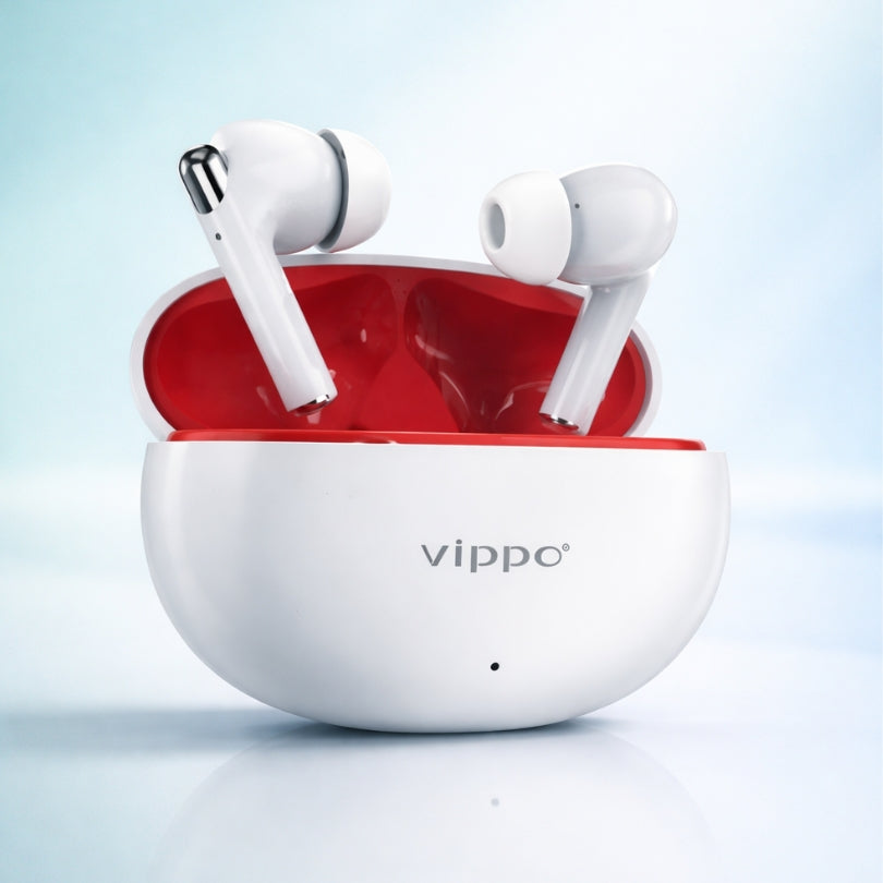 Vippo Classic SoundSoul VI-621 TWS Bluetooth Earbuds | Feet on Beats | Bluetooth v5.4 | Type-C Charging | 30H Calling | 20H Music | Portable Wireless Earphones
