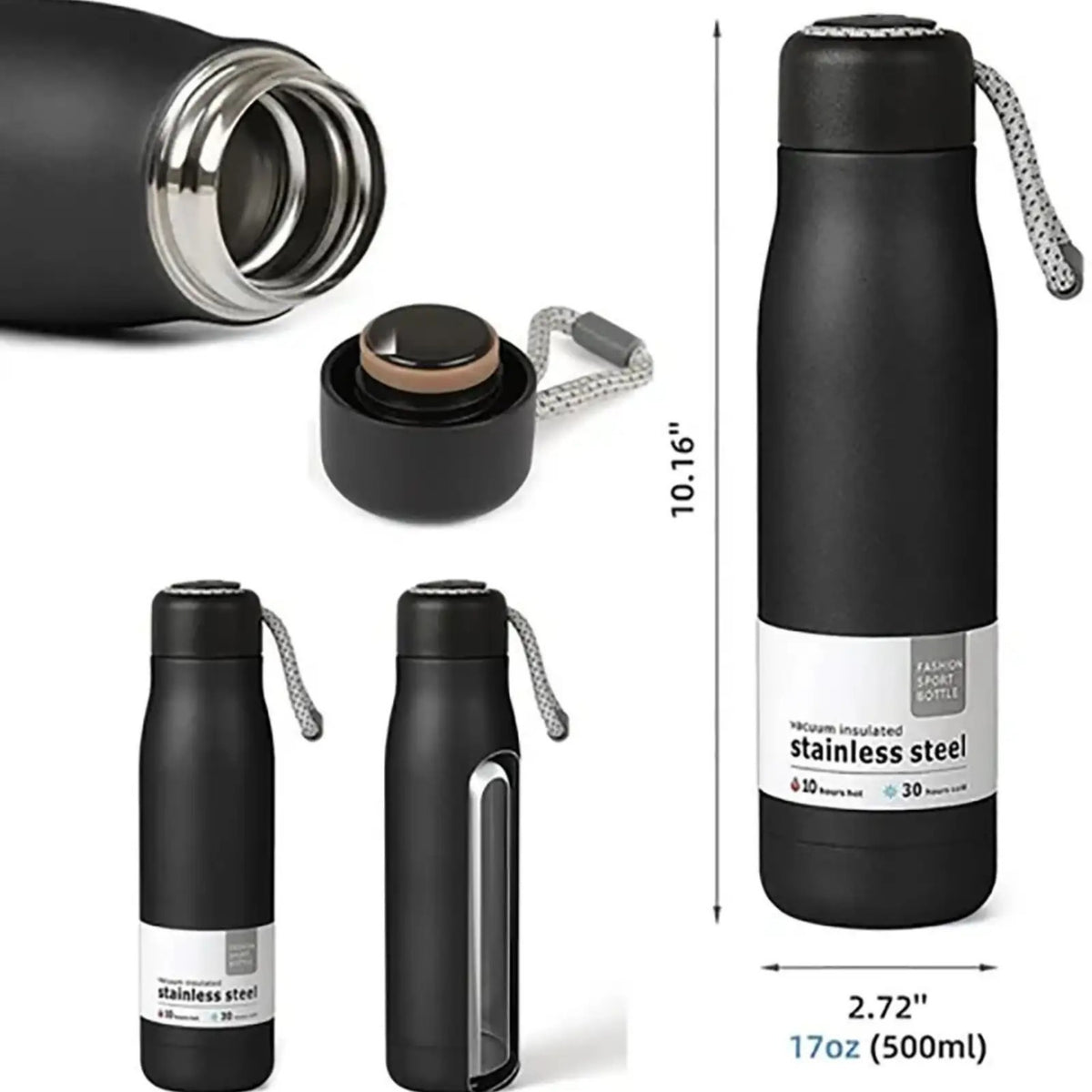 500ML Stainless Steel Water Bottle – Hot & Cold Vacuum Insulated Flask for Home, Office & Travel